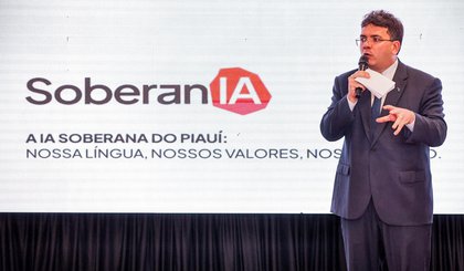 Rafael Fonteles apresenta projeto de inteligência artificial do Piauí durante encontro nacional em Brasília na terça (9). (Foto: Gabriel Paulino) Rafael Fonteles apresenta projeto de inteligência artificial do Piauí durante encontro nacional em Brasília na terça (9). (Foto: Gabriel Paulino)