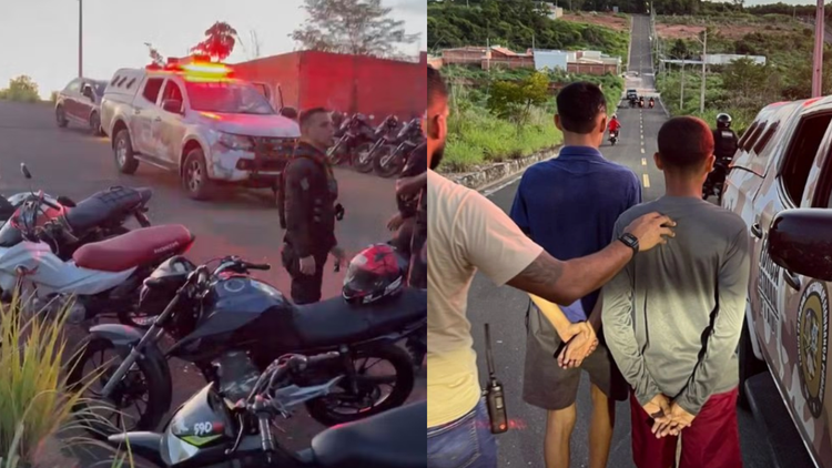 Além das sete pessoas detidas, alguns adolescentes também foram flagrados no local