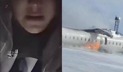 Ashley Zook estava a bordo de avião da Delta que sofreu acidente em Toronto (Foto: Reprodução/Redes Sociais)