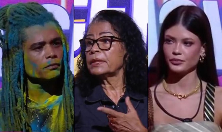 Da esquerda para a direita, Diogo Almeida, Vilma e Vitória Strada.