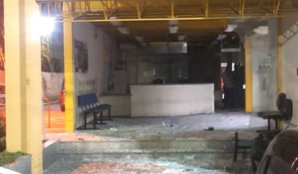 Delegacia ficou destruída após tentativa de invasão. (Foto: Divulgação/Polícia Civil)