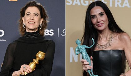 Fernanda Torres e Demi Moore (Foto: AFP) Fernanda Torres e Demi Moore (Foto: AFP)