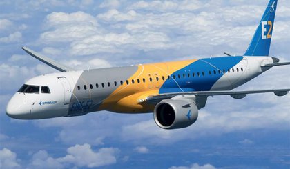 Jato E-195-E2 da Embraer (Foto: Divulgação) Jato E-195-E2 da Embraer (Foto: Divulgação)
