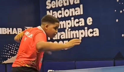 Piauiense Israel Junior faz história com título inédito e vaga na seleção brasileira de tênis de mesa. (Foto: Divulgação/Governo do Piauí)