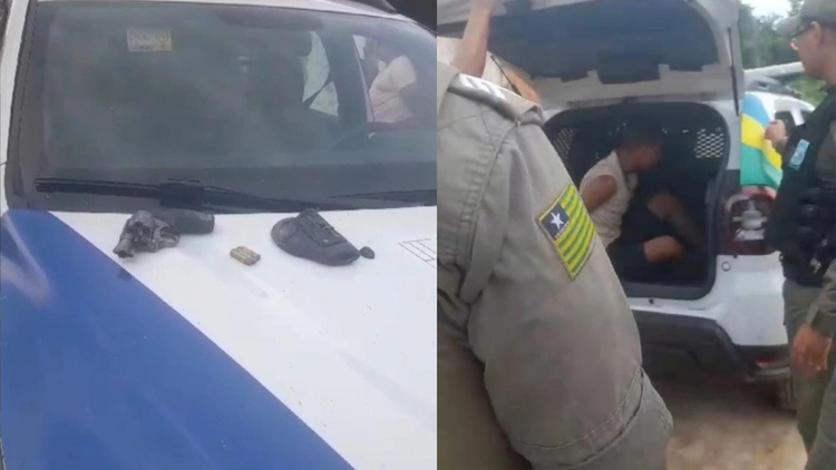 Suspeito foi encontrado com revólver calibre .38 após tentar fugir da abordagem policial