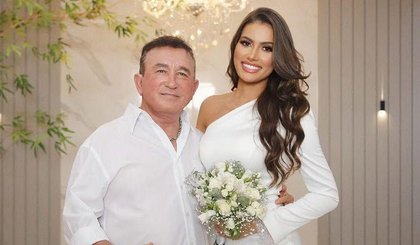 Calita e Amado Batista se casaram em uma cerimônia intimista• Instagram/Calita Franciele Miranda de Souza (Foto: • Instagram/Calita Franciele Miranda de Souza)