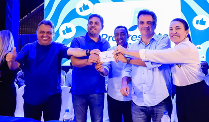 Ciro Nogueira acompanha filiação de Zé Fernando Brito ao PP em evento (Foto: Ascom Ciro Nogueira)