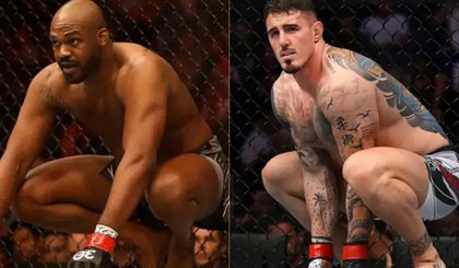 Duelo entre Jones e Tom Aspinall segue no radar (Foto: (Foto: Reprodução UFC)) Duelo entre Jones e Tom Aspinall segue no radar (Foto: (Foto: Reprodução UFC))