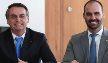 Jair e Eduardo Bolsonaro (Foto: Reprodução redes sociais)