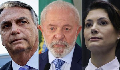Lula (c) perderia em um eventual segundo turno com Bolsonaro e Michelle, segundo a Futura Inteligência• Ueslei Marcelino/Reuters, Ailton Fernandes | CC, e Paulo Sérgio/Câmara dos Deputados (Foto: • Ueslei Marcelino/Reuters, Ailton Fernandes | CC, e Paulo Sérgio/Câma) Lula (c) perderia em um eventual segundo turno com Bolsonaro e Michelle, segundo a Futura Inteligência• Ueslei Marcelino/Reuters, Ailton Fernandes | CC, e Paulo Sérgio/Câmara dos Deputados (Foto: • Ueslei Marcelino/Reuters, Ailton Fernandes | CC, e Paulo Sérgio/Câma)