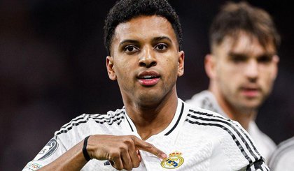 Rodrygo marcou o primeiro gol do Real Madrid sobre o Atlético de Madrid pelas oitavas da Champions (Foto: Reprodução/X/Real Madrid)