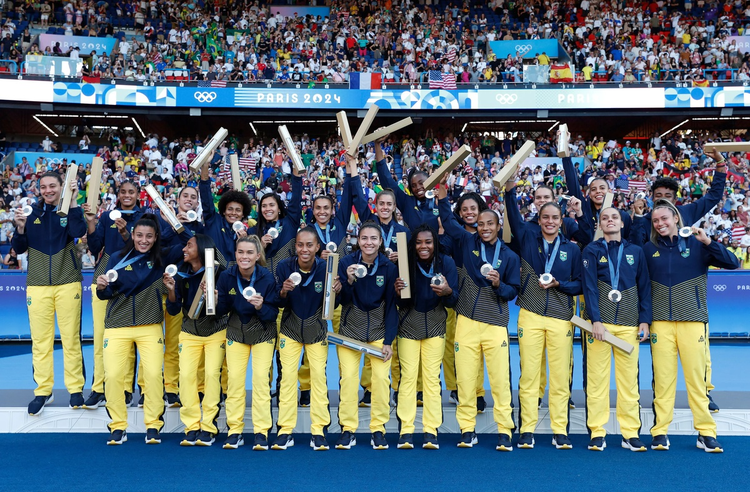 Seleção Feminina foi medalha de prata das Olimpíadas de Paris 2024.
