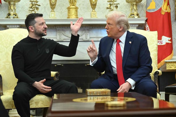 Volodymyr Zelensky e Donald Trump: bate-boca