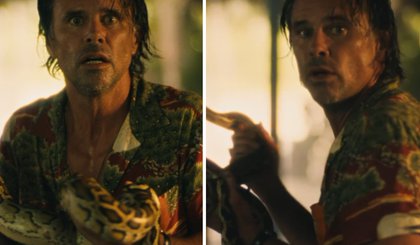 Walton Goggins, que faz parte do elenco da 3a temporada, interage com cobras em um dos episódios• Instagram/Max (Foto: • Instagram/Max)