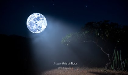 A lua se veste de prata (Foto: Gerado por IA)