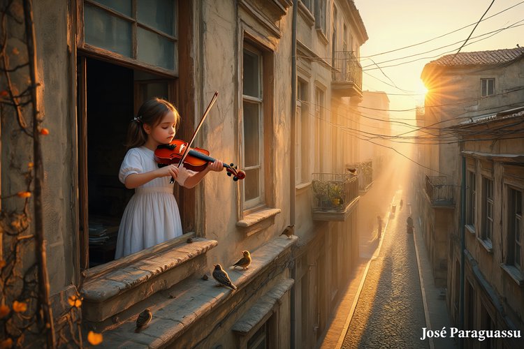 A menina e o violino