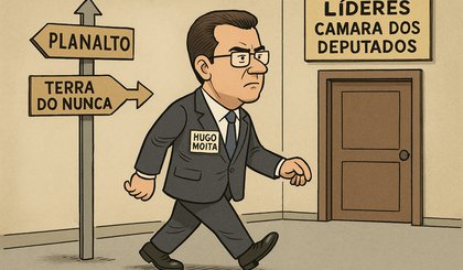 charge Hugo Motta decide não pautar requerimento de urgência ... (Foto: META IA) charge Hugo Motta decide não pautar requerimento de urgência ... (Foto: META IA)