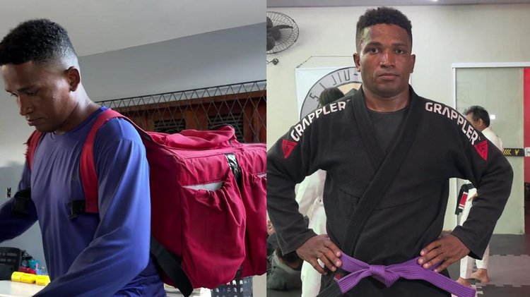 Diego Silva, motoboy e lutador de jiu-jítsu