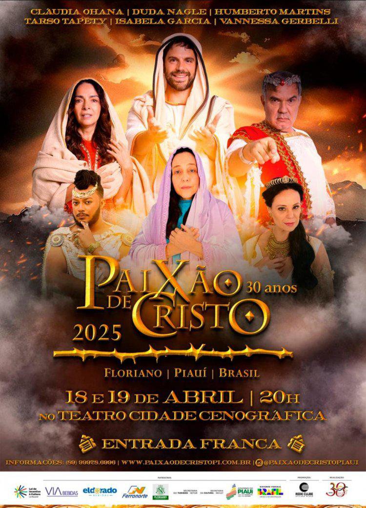 Espetáculo 'Paixão de Cristo' completa 30 anos e conta com apoio da Prefeitura de Floriano