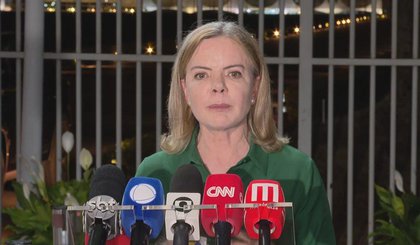 Gleisi Hoffmann, ministra de Relações Institucionais. (Foto: Reprodução/CNN)