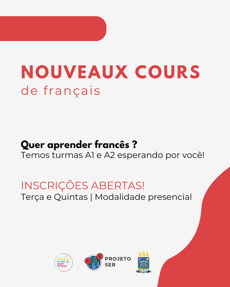 Inscrições abertas até 26/4 para cursos gratuitos de Francês nível básico