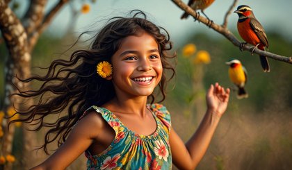Menina da roça (Foto: Gerado por IA)