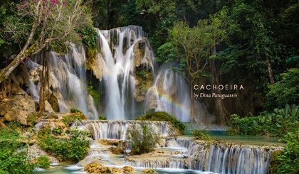 Na cachoeira (Foto: Gerado por IA) Na cachoeira (Foto: Gerado por IA)