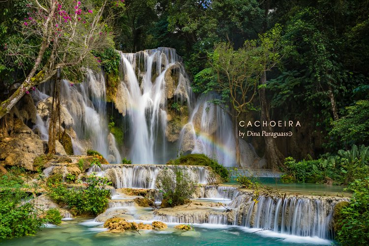 Na cachoeira