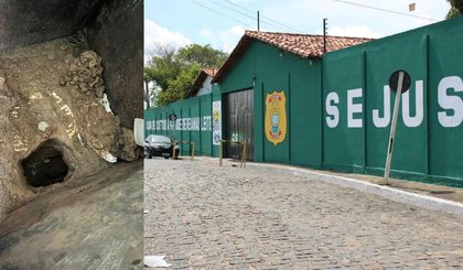 Polícia descobre buraco em penitenciária da Zona Sul de Teresina e impede fuga de 11 detentos (Foto: Reprodução) Polícia descobre buraco em penitenciária da Zona Sul de Teresina e impede fuga de 11 detentos (Foto: Reprodução)