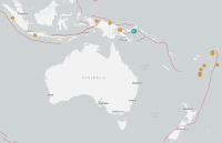 Tremor ocorreu no mar, a 194 km da cidade de Kimbe, e pode gerar ondas de até três metros na costa (Foto: Reprodução) Tremor ocorreu no mar, a 194 km da cidade de Kimbe, e pode gerar ondas de até três metros na costa (Foto: Reprodução)
