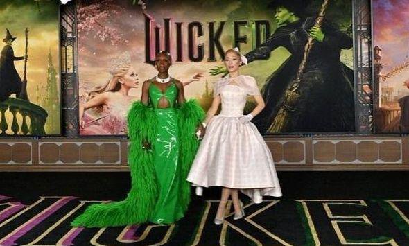 Cynthia Erivo e Ariana Grande na estreia de “Wicked” em Los Angeles em novembro.