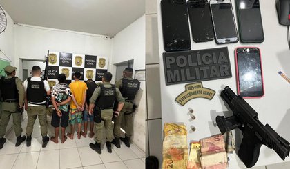 Dois homens são presos e arma de uso restrito é apreendida em Luzilândia. (Foto: Divulgação/Polícia Militar do Piauí) Dois homens são presos e arma de uso restrito é apreendida em Luzilândia. (Foto: Divulgação/Polícia Militar do Piauí)