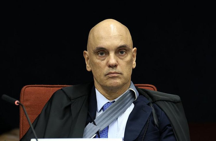 O ministro Alexandre de Moraes, durante sessão da Primeira Turma do STF