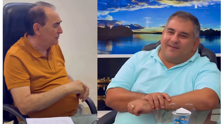 Prefeito Antônio Reis  e vereador David Oka