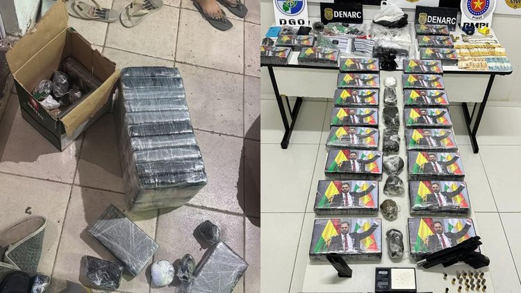 Três pessoas são presas por suspeita de tráfico de drogas e novos tabletes de cocaína apreendidos em Teresina