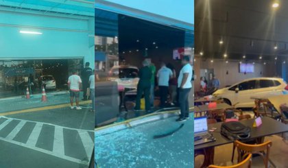 Cinco pessoas ficam feridas após carro invadir supermercado na Zona Leste de Teresina (Foto: Reprodução) Cinco pessoas ficam feridas após carro invadir supermercado na Zona Leste de Teresina (Foto: Reprodução)