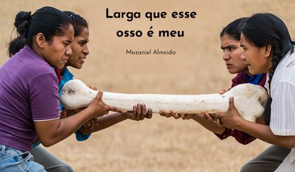 Larga que esse osso é meu (Foto: gerado por IA)