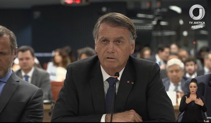 Ministros do STF veem interrogatório de Bolsonaro ‘dentro do script’ (Foto: Reprodução/TV Justiça)