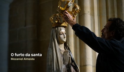 O furto da santa (Foto: gerado por IA)