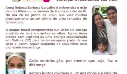 Campanha solidária busca arrecadar R$ 300 mil para cirurgia que pode devolver a visão de Anna Rebeca (Foto: Reprodução) Campanha solidária busca arrecadar R$ 300 mil para cirurgia que pode devolver a visão de Anna Rebeca (Foto: Reprodução)