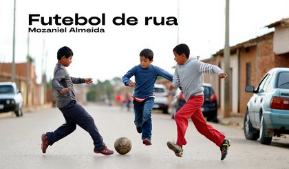 Futebol de rua (Foto: criação IA)