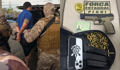 Homem condenado por homicídio que fugiu de prisão em Pernambuco em 2020 é preso no Piauí (Foto: Divulgação/SSP-PI) Homem condenado por homicídio que fugiu de prisão em Pernambuco em 2020 é preso no Piauí (Foto: Divulgação/SSP-PI)