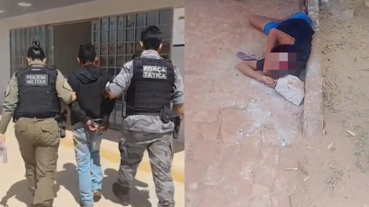 Homem é preso ao tentar matar mulher com pedradas quase duas semanas após esfaquear filho dela.