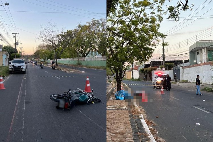 Motociclista perde controle de veículo, bate em árvore e morre em Teresina.