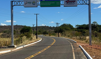 Nova rodovia PI-225 liga Aroazes a Santa Cruz e impulsiona turismo no Piauí (Foto: Ascom) Nova rodovia PI-225 liga Aroazes a Santa Cruz e impulsiona turismo no Piauí (Foto: Ascom)