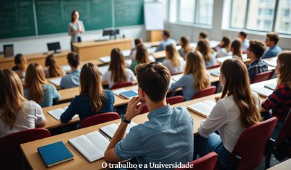 O Trabalho e a Universidade (Foto: Gerado por IA) O Trabalho e a Universidade (Foto: Gerado por IA)