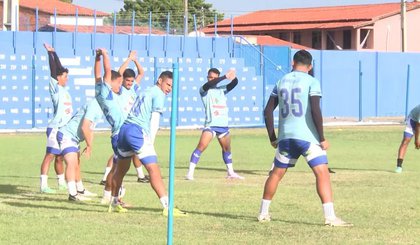 Parnahyba faz programação de treinos antes de jogo contra o Altos. (Foto: Reprodução/TV Antares)