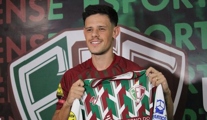 Rhuan, lateral-esquerdo do Fluminense-PI, é o novo reforço do Altos. (Foto: Gil Costa/ge)