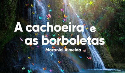 A cachoeira e as borboletas (Foto: criado por IA)