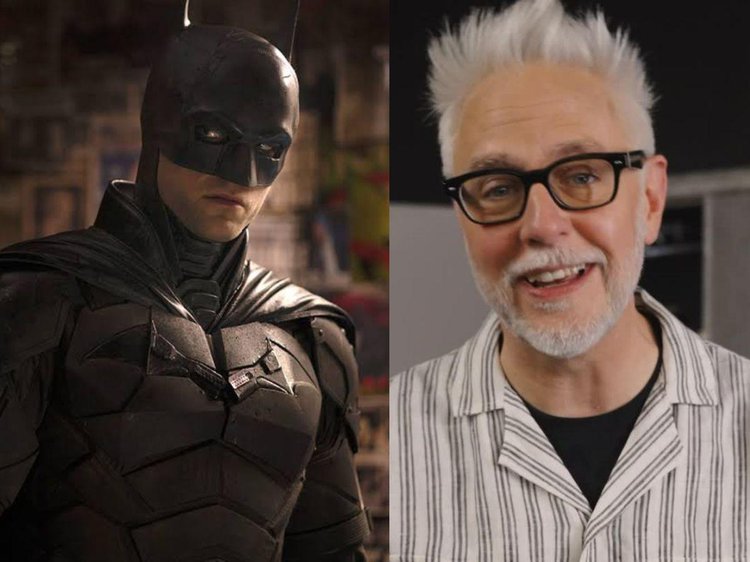 James Gunn e Robert Pattinson em "Batman".